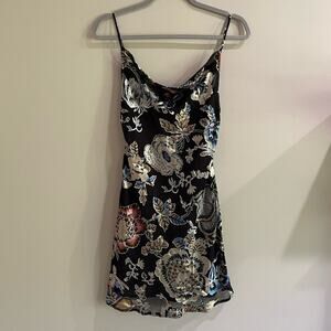 NWT Saints + Secrets Black Sleeveless Slip Dress